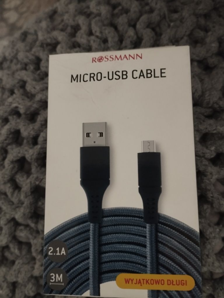 Nowy kabel Micro USB 3 metry