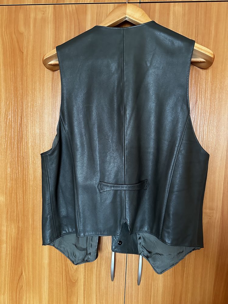 Skórzana kamizelka vintage M/L