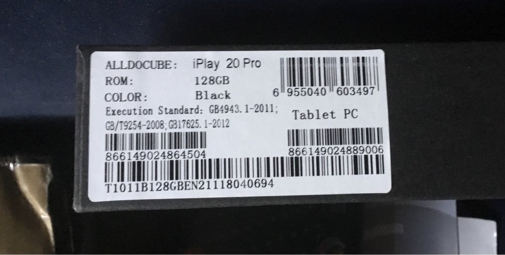 Tablet ALLDOCUBE iPlay 20 PRO 6GB RAM 128GB ROM FULL HD 6000 mAh