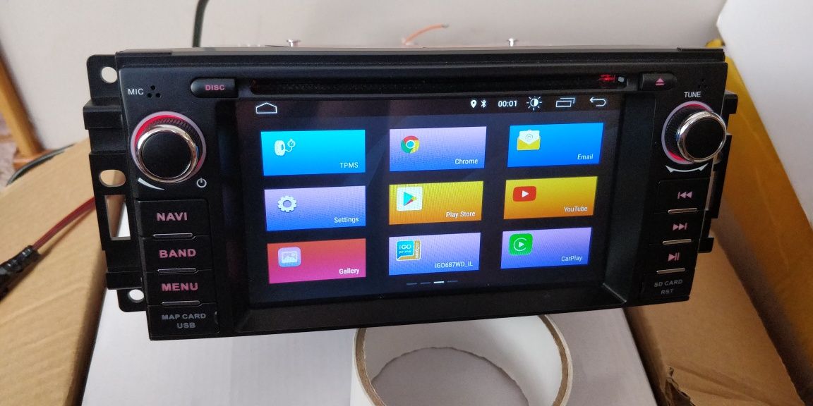 Автомагнитола Jeep Cherokee 2008- 2010 Wrangler Android GPS Navi Wi-Fi