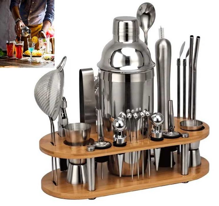 Profesjonalny Zestaw Barmański do Drinków Koktajli 7w1 Shaker 25w1