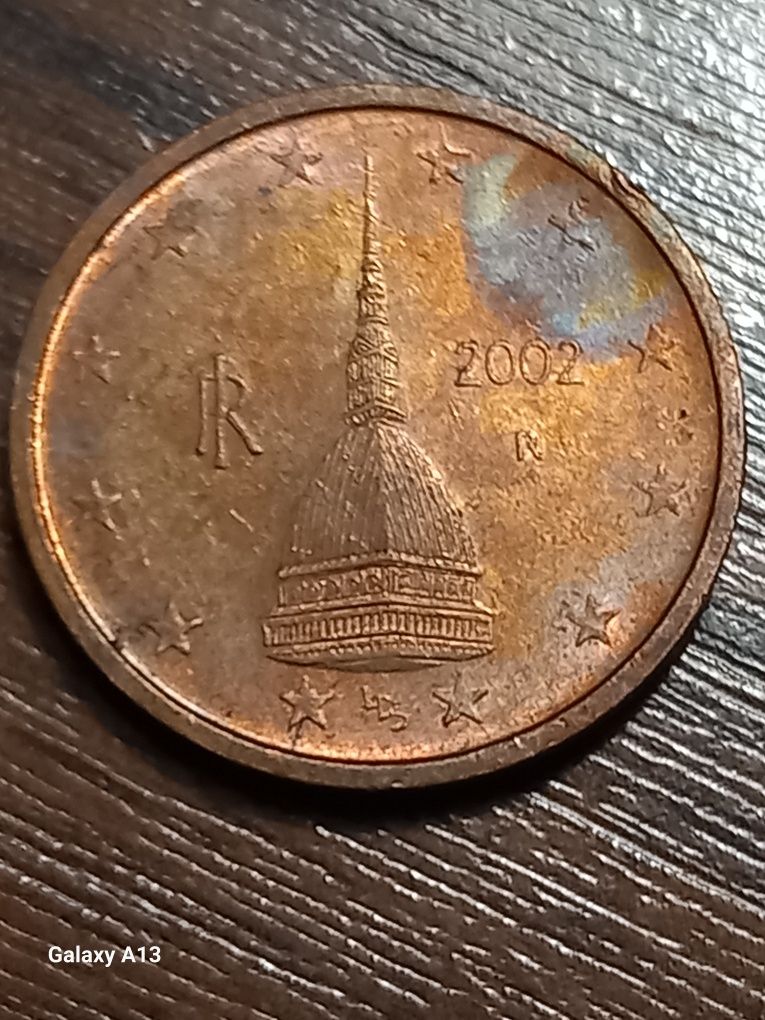 Rzadka moneta 2 euro centy z 2002 r. Włochy