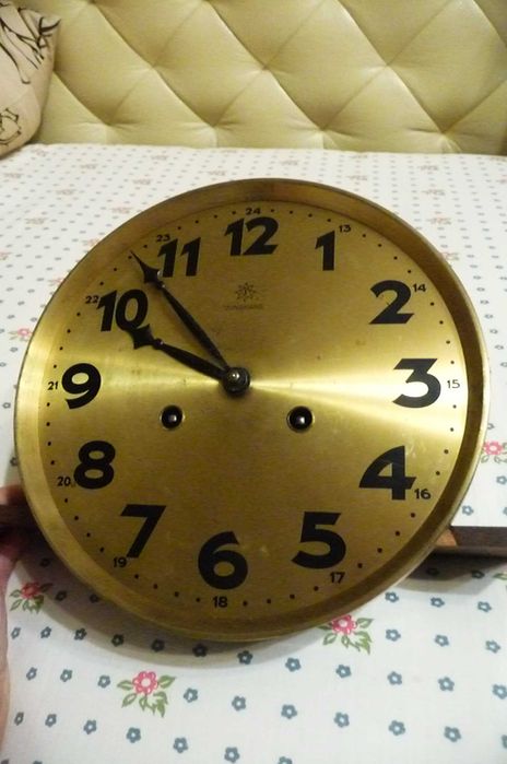 Ozdobny zegar wiszący Junghans, 2 x sygnow., sprawny, 1933r. polecam