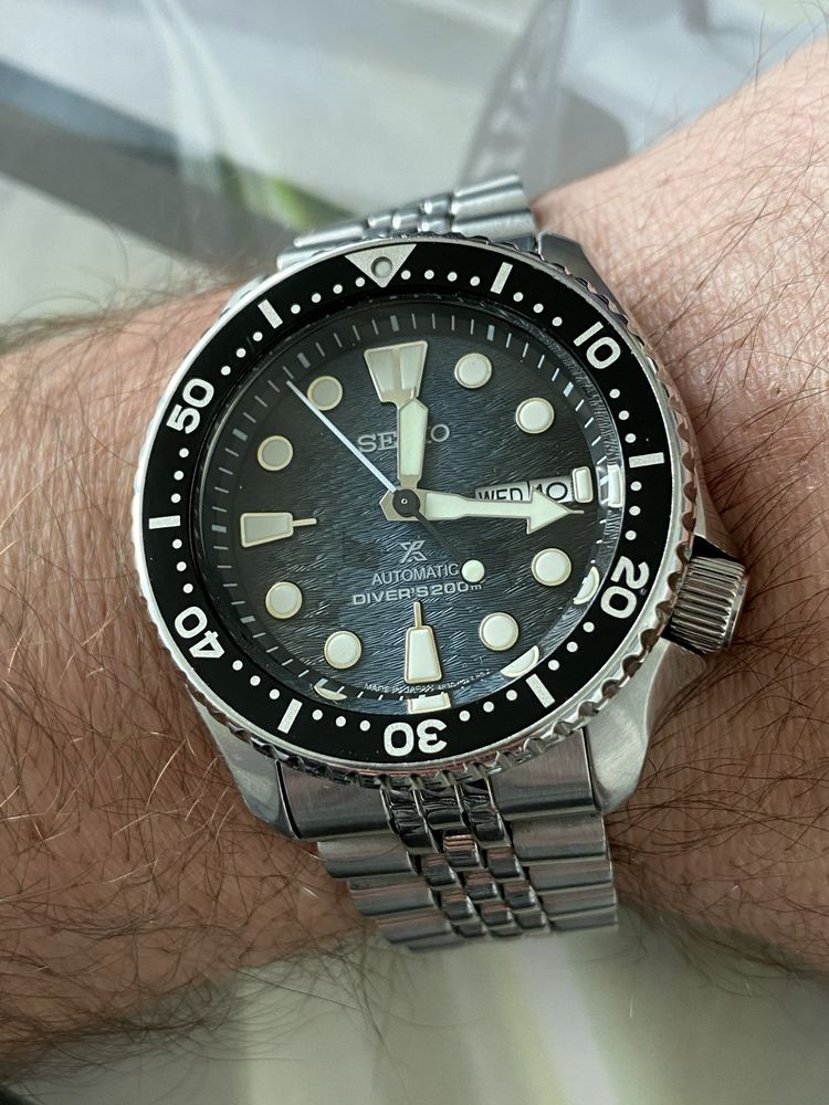 Zegarek Seiko SKX007 mod tarcza Płaszczka z SRPF77