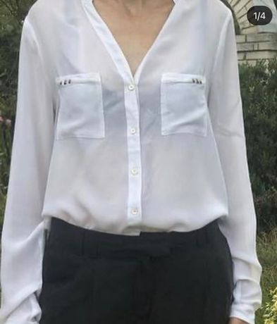 Блуза белая из 100%-ого шелка