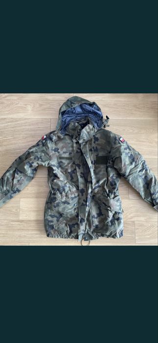 kurtka ubranie ochronne z czarnym polarem 128/MON rozm 184/104/82