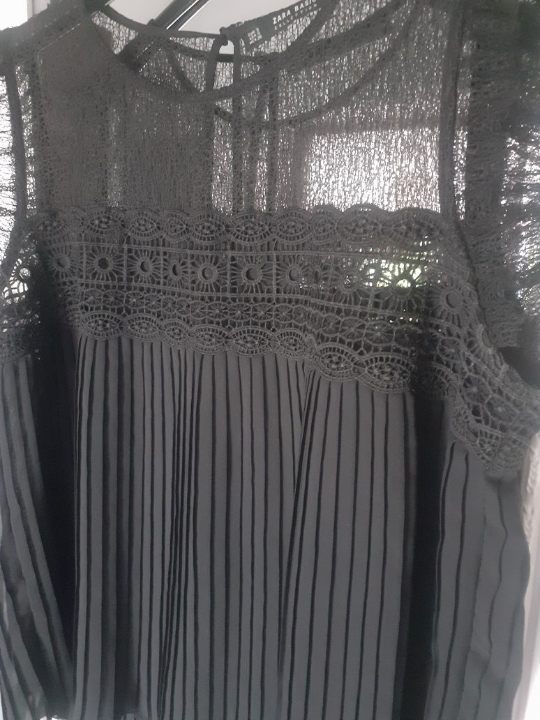 Czarny top na lato Zara Basic 36 S