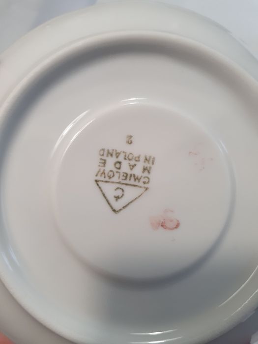 Zestaw kawowy porcelana Ćmielów 12+1+1