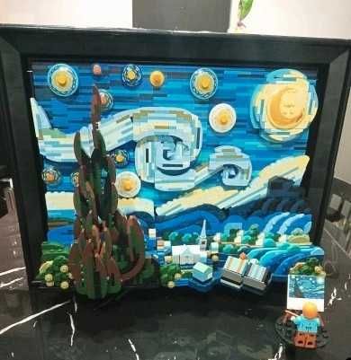 21333 Gwiaździsta noc Vincent van Gogh klocki LEPIN
