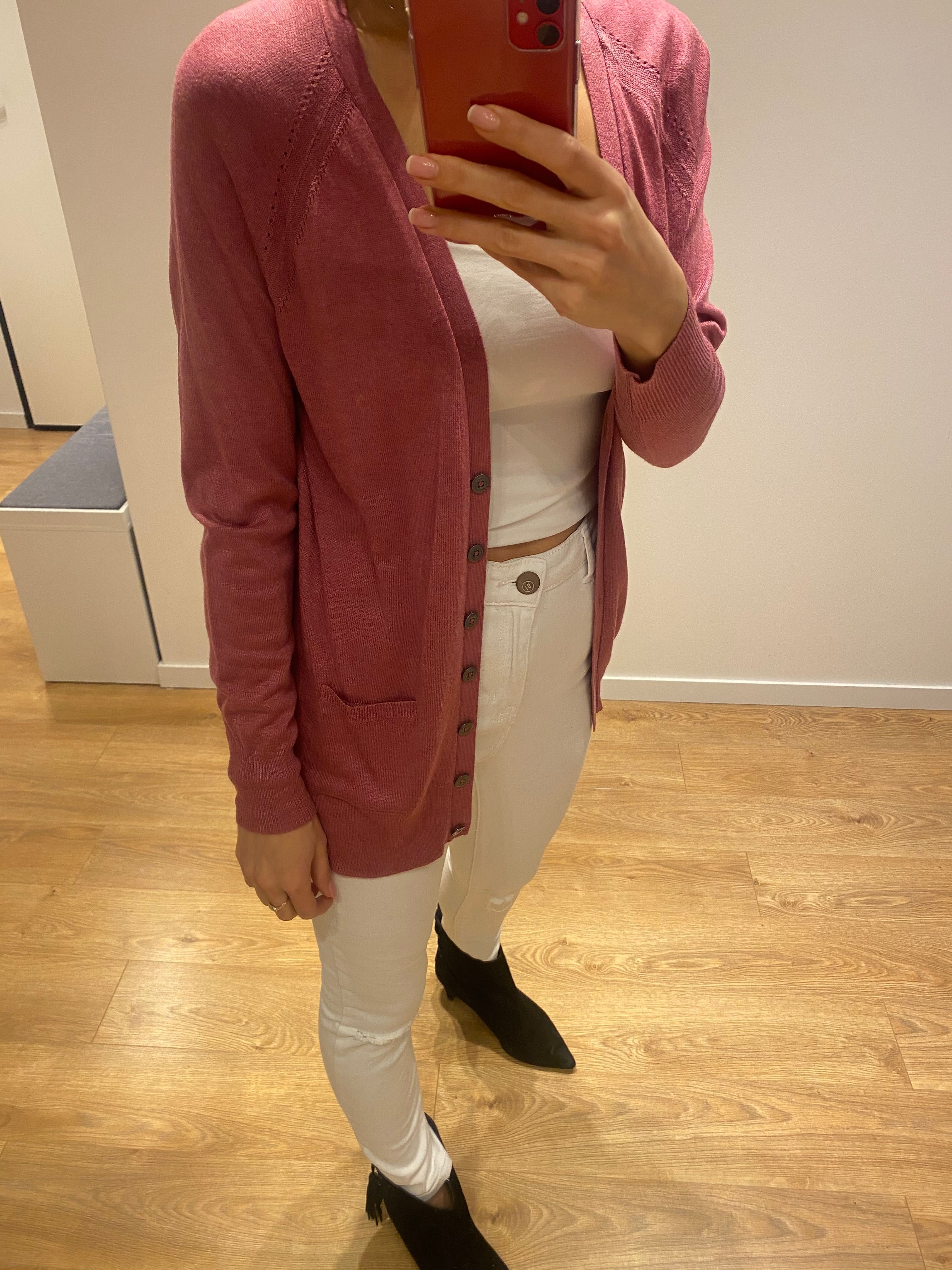 Sweter kardigan Marks&Spencer rozmiar 40 różowy