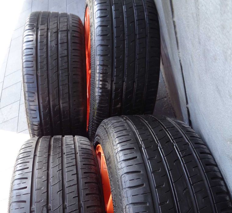 Pomarańczowe alufelgi OZ 17 cali 4x100 Opel, Toyota, Kia, Honda, opony