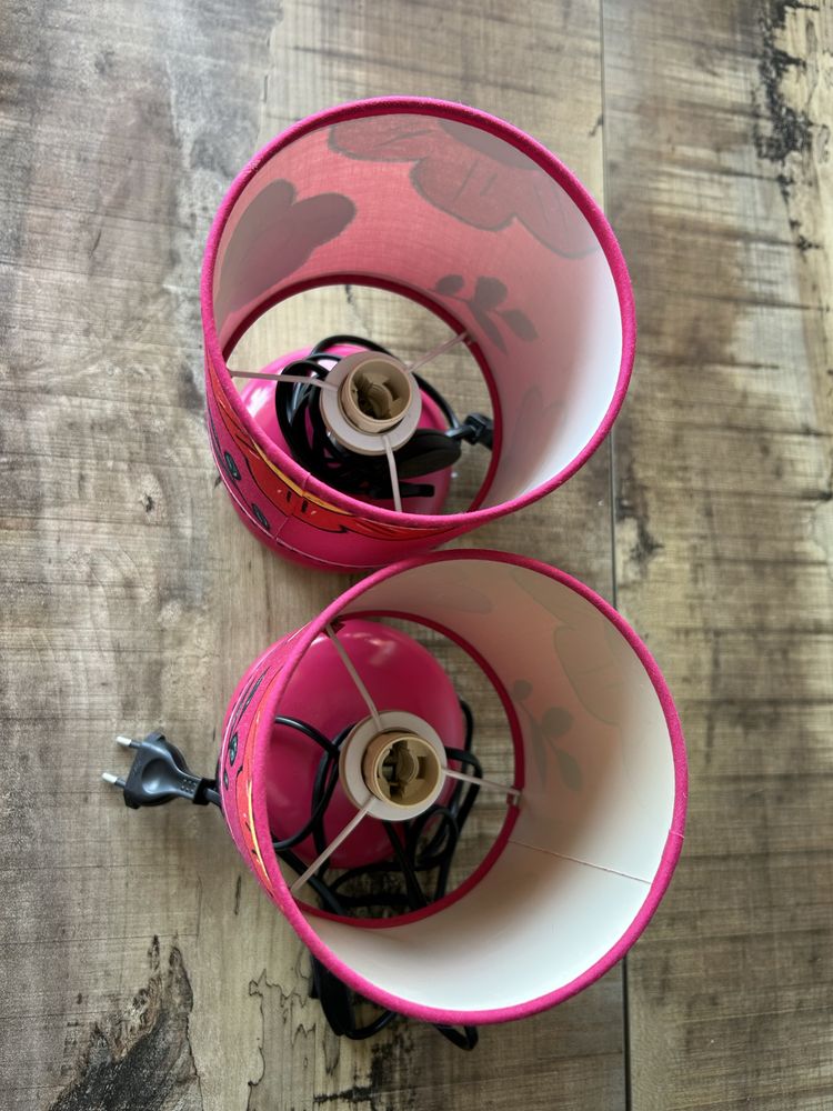 Retro Floral Vibes – Zestaw Lamp Nocnych w Stylu Vintage Handmade