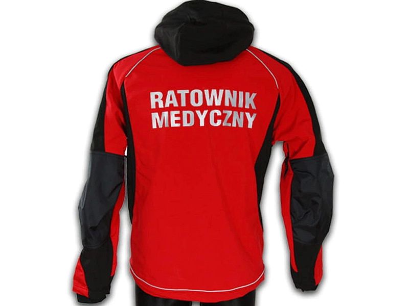 Kurtka ratownicza Softshell North-Wind Reflight czerwona z odblaskowym