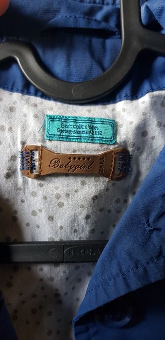 Zara, granatowy płaszczyk dziewczęcy,niemowlęcy, na wiosnę,jesień,r.86