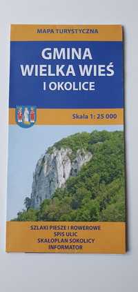 Mapa turystyczna Gminy Wielka Wieś koło Krakowa