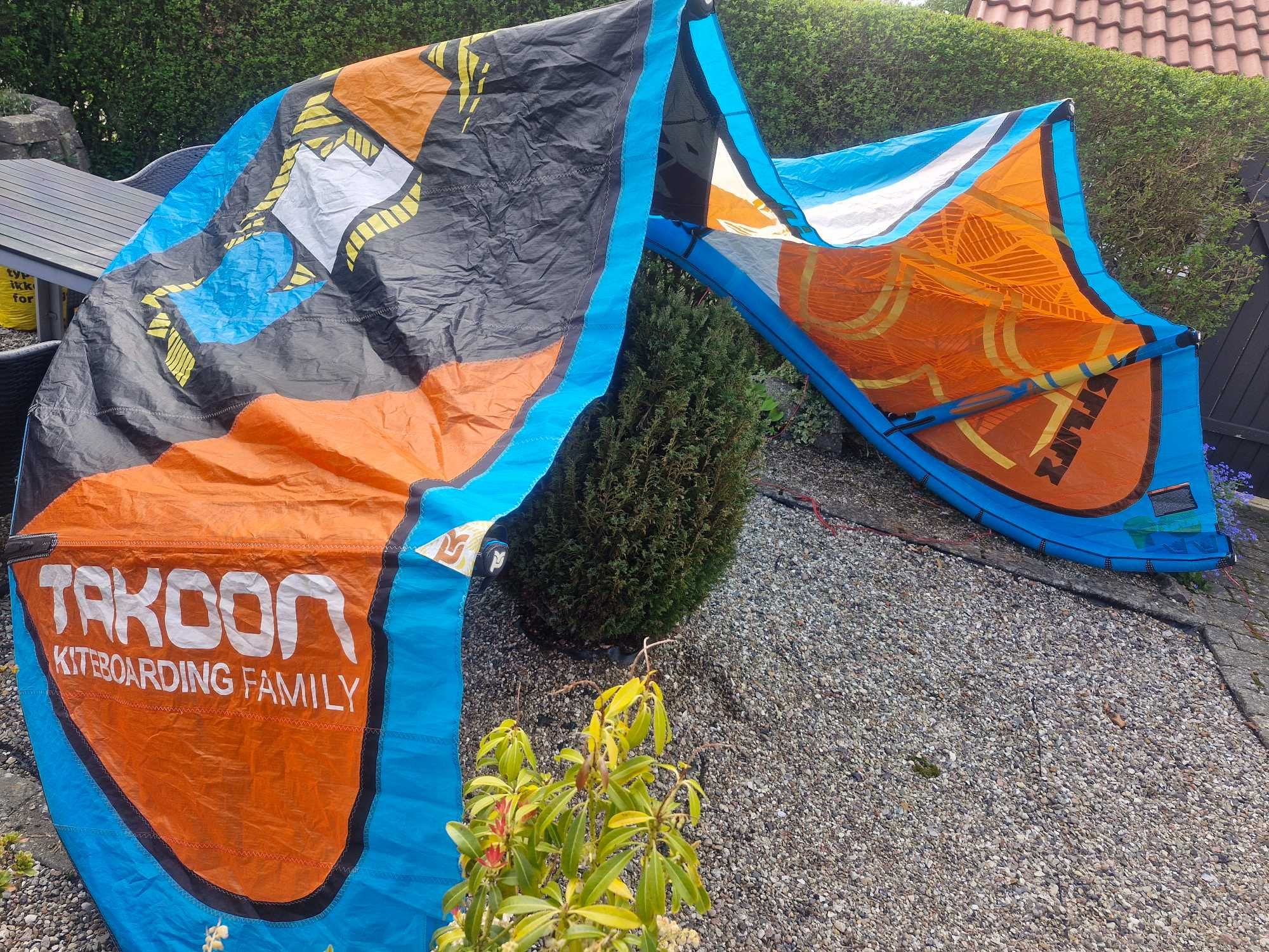 Kite Takoon 8m , bar, trapez, leash, pompka