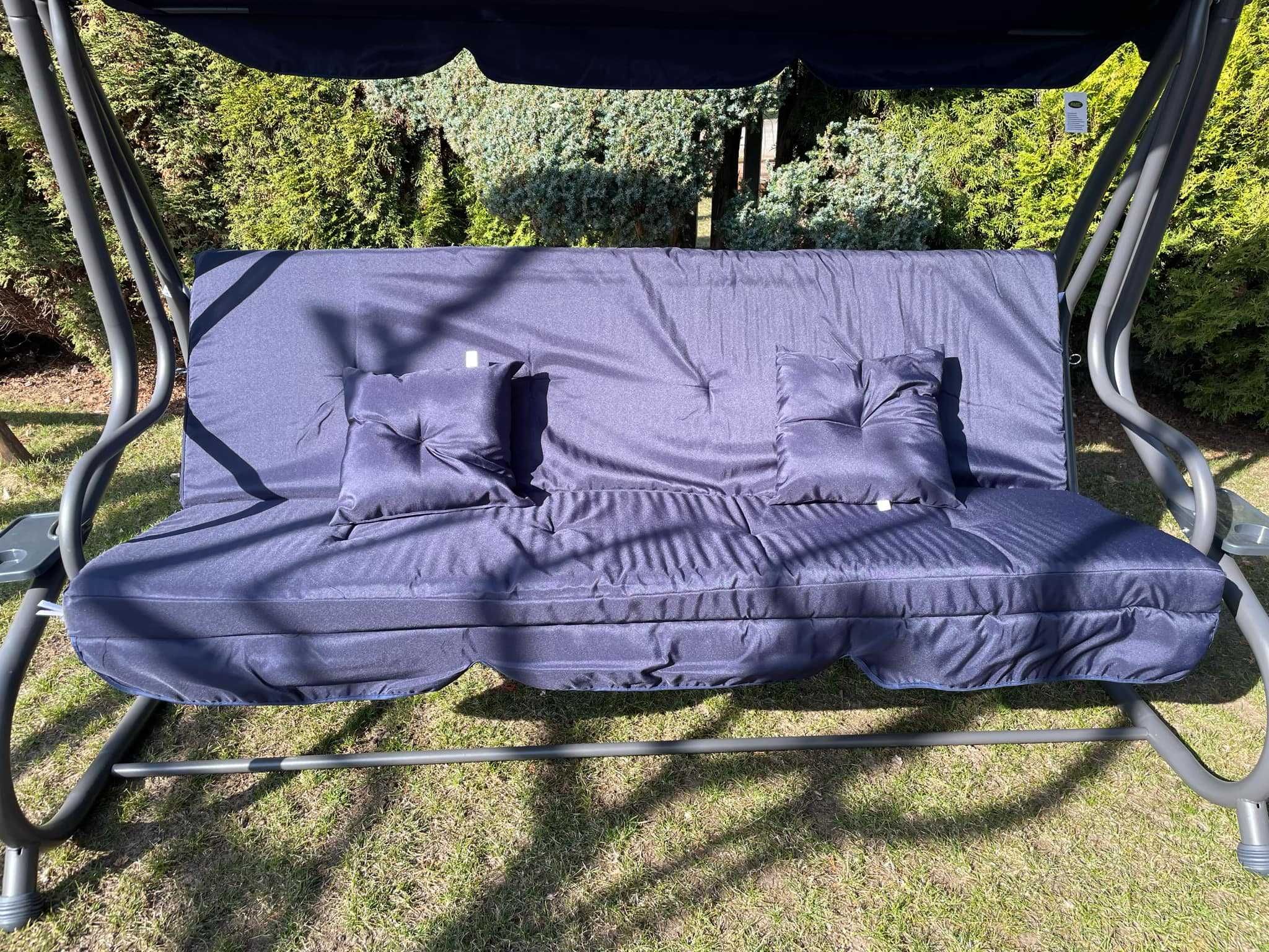 NOWA Duża Huśtawka ogrodowa Wolnostojąca Rozkładana  300kg Leżak 2w1