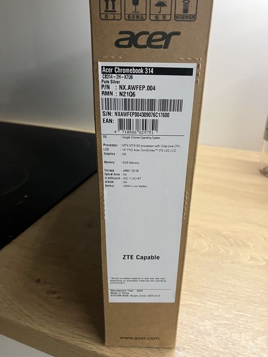 Nowy Acer ChromeBook 314
