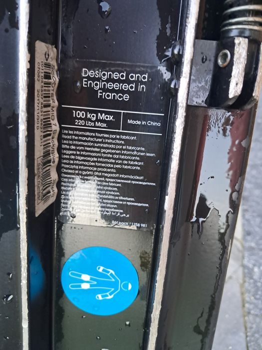 Hulajnoga oxelo MID 7 black blue 100kg Jak nowa