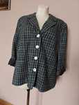 Marynarka żakiet pepitka kratka w kratę szary niebieski 46 48 3XL 4XL