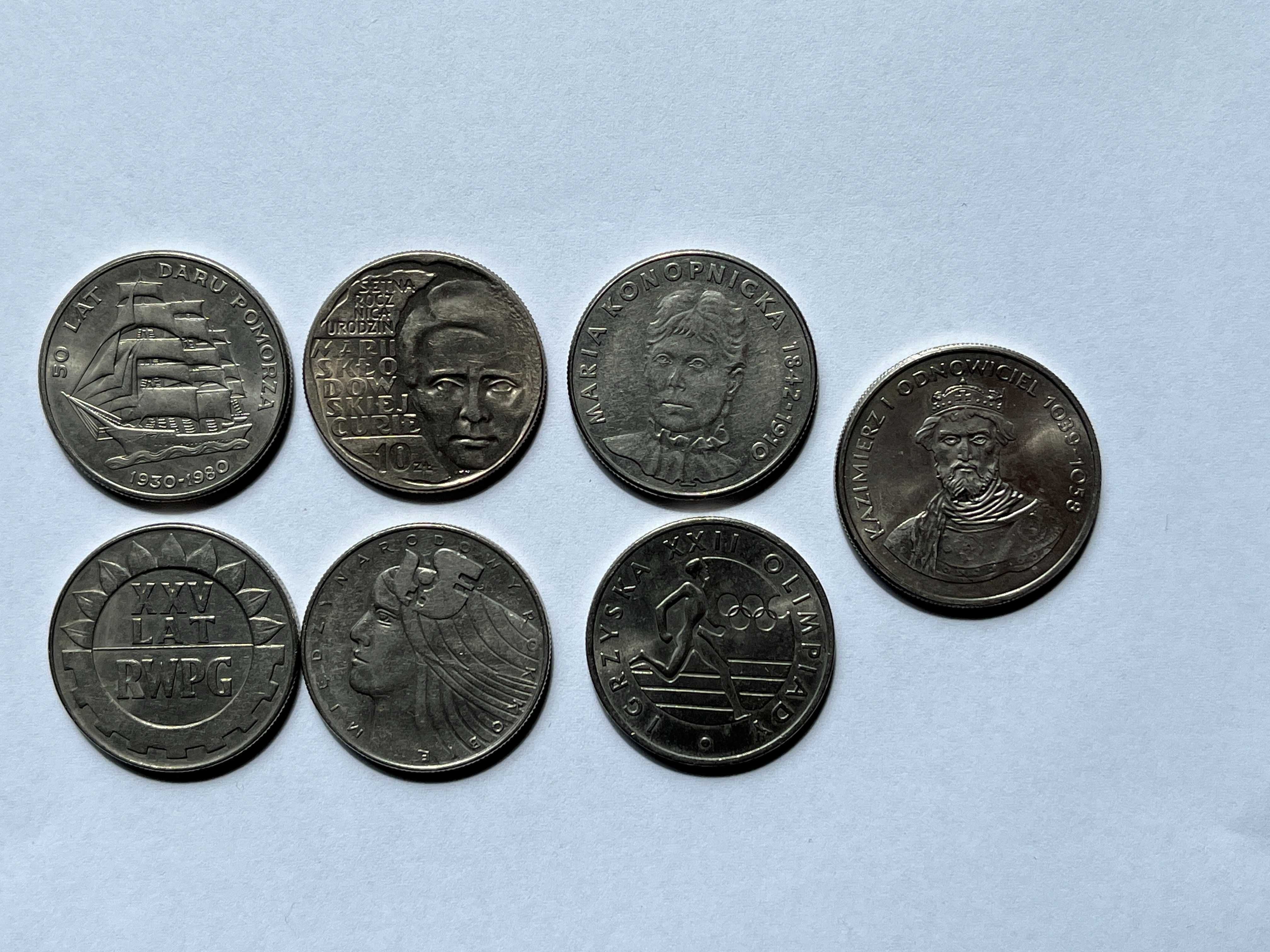 zestaw monet z czasów PRL 10zł, 20zł i 50 zł  - 7 sztuk