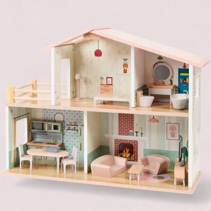 Дерев'яний ляльковий будиночок з меблями Mini Matters