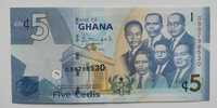 Banknot 5 cedis Ghana UNC 2014