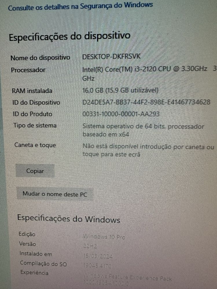 Pc Fujitsu Esperimo E700 com ecrã