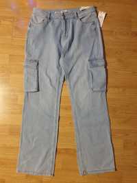 HOUSE spodnie Cargo jeans niebieskie damskie 42 nowe