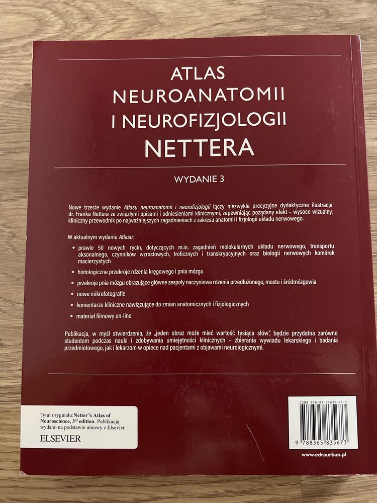 Atlas Neuroanatomii i neurofizjologii Nettera wydanie 3