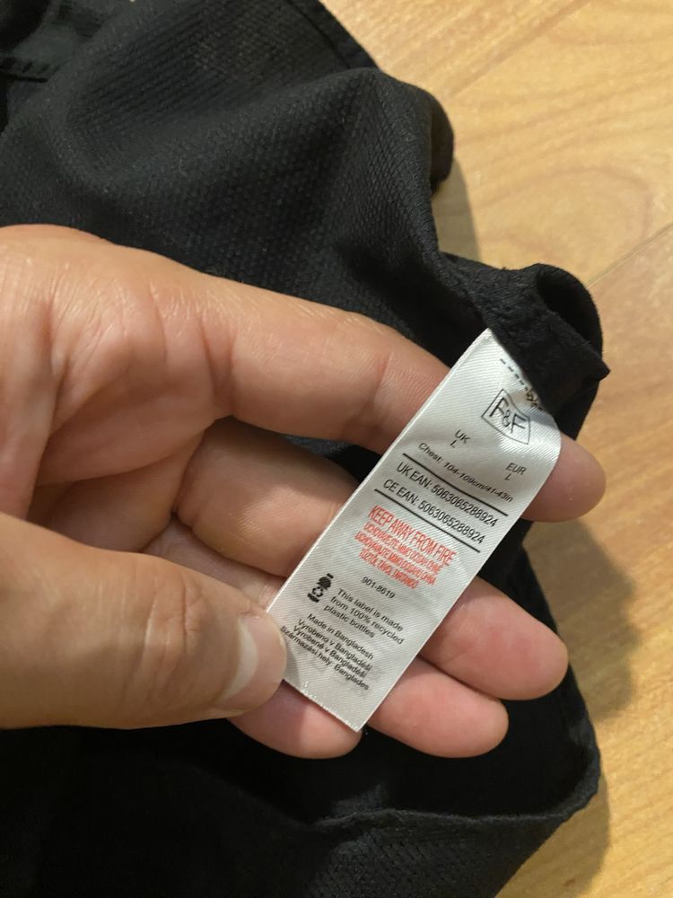 (L) Черная летняя рубашка с коротким рукавом zara гавайка