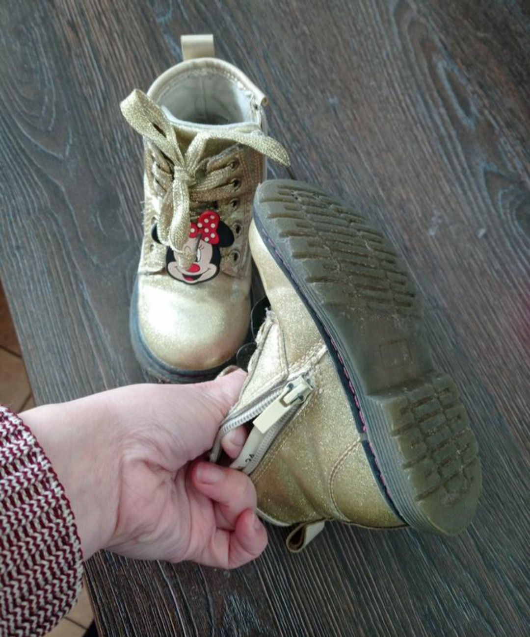 Черевики для дівчинки 24р.Весняні черевики, чоботи Minnie mouse, туфлі