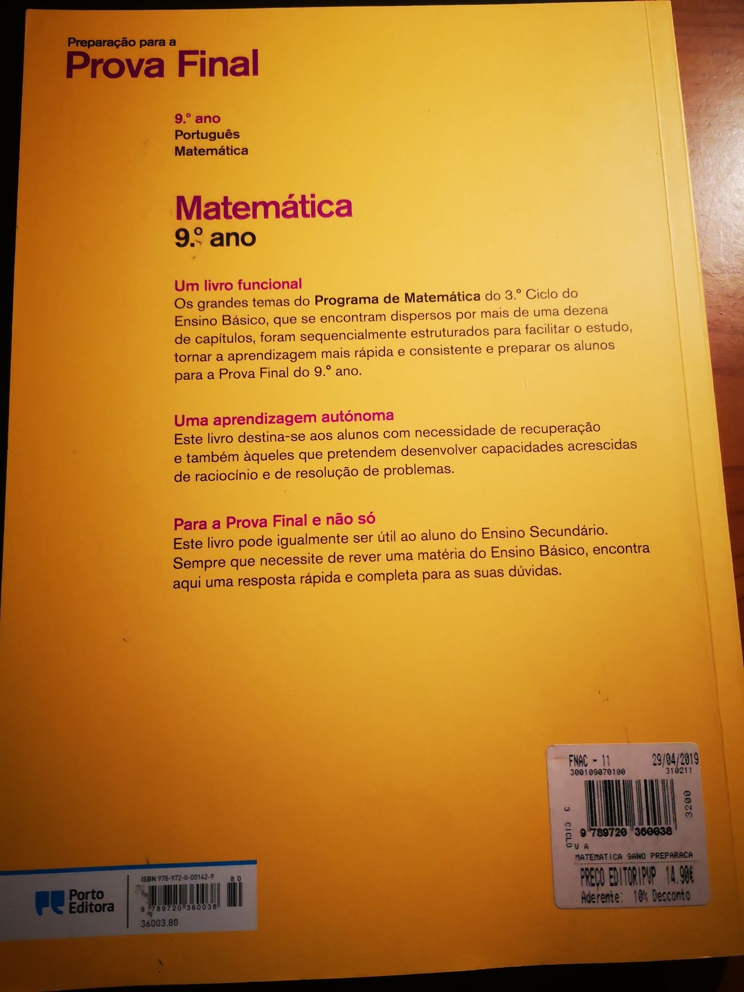 Prova Final Matemática 9° Ano