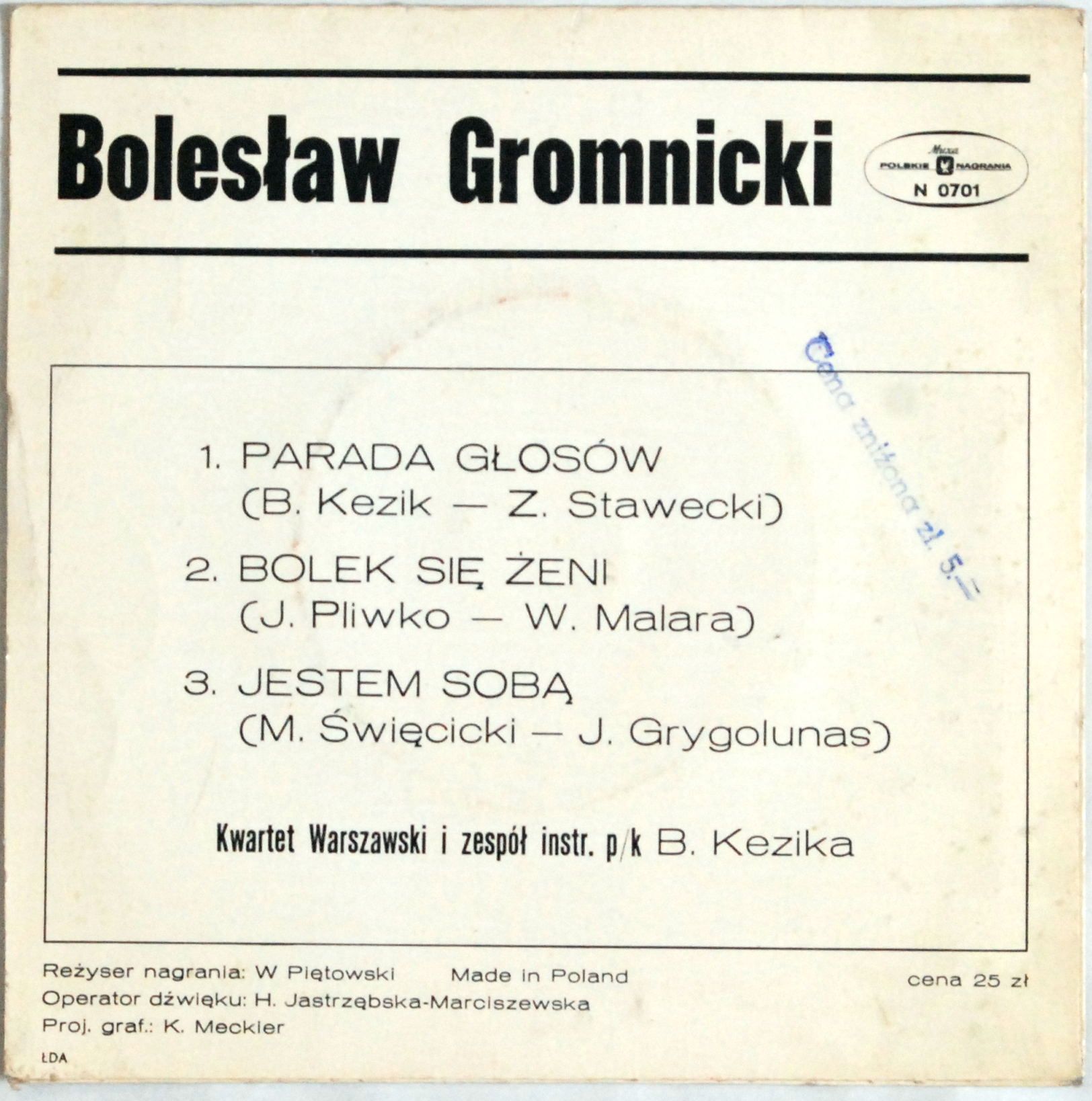 Bolesław Gromnicki - Parada Głosów