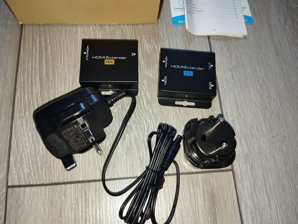 Przedłużacz adapter HDMI ethernet