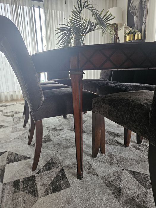 Mesa em madeira de cerejeira massiça e pormenores em bronze