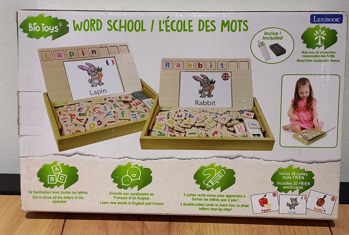 LEXIBOOK Bio Toys Word School dwujęzyczny: angielski - francuski