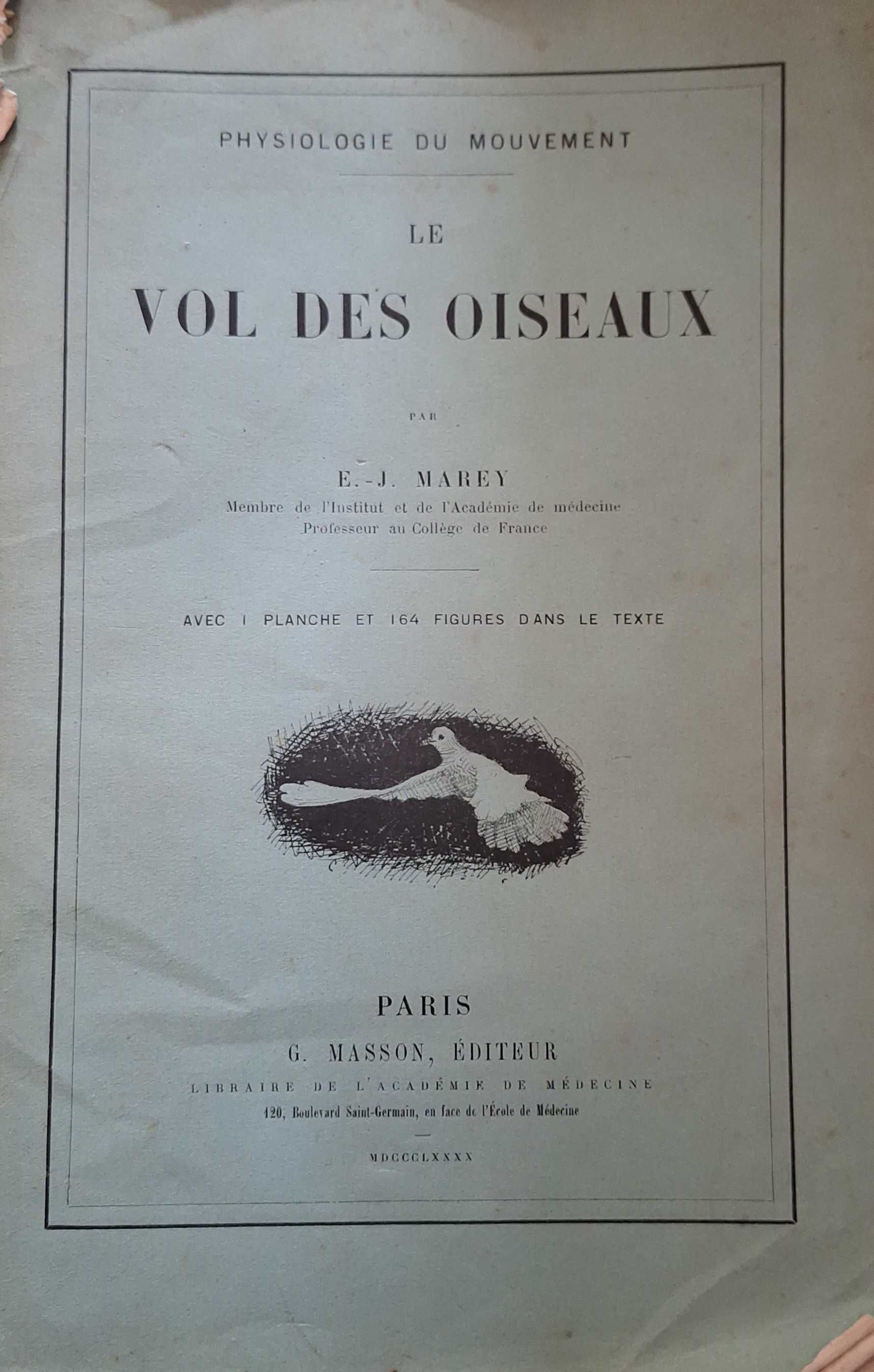 Veterinária - Fisiologia do movimento O voo das aves de 1890 RARO