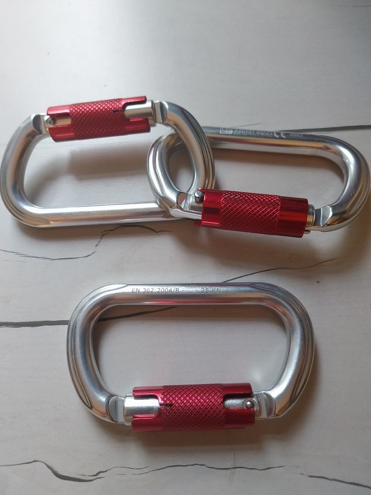 karabinki aluminiowe 25 KN