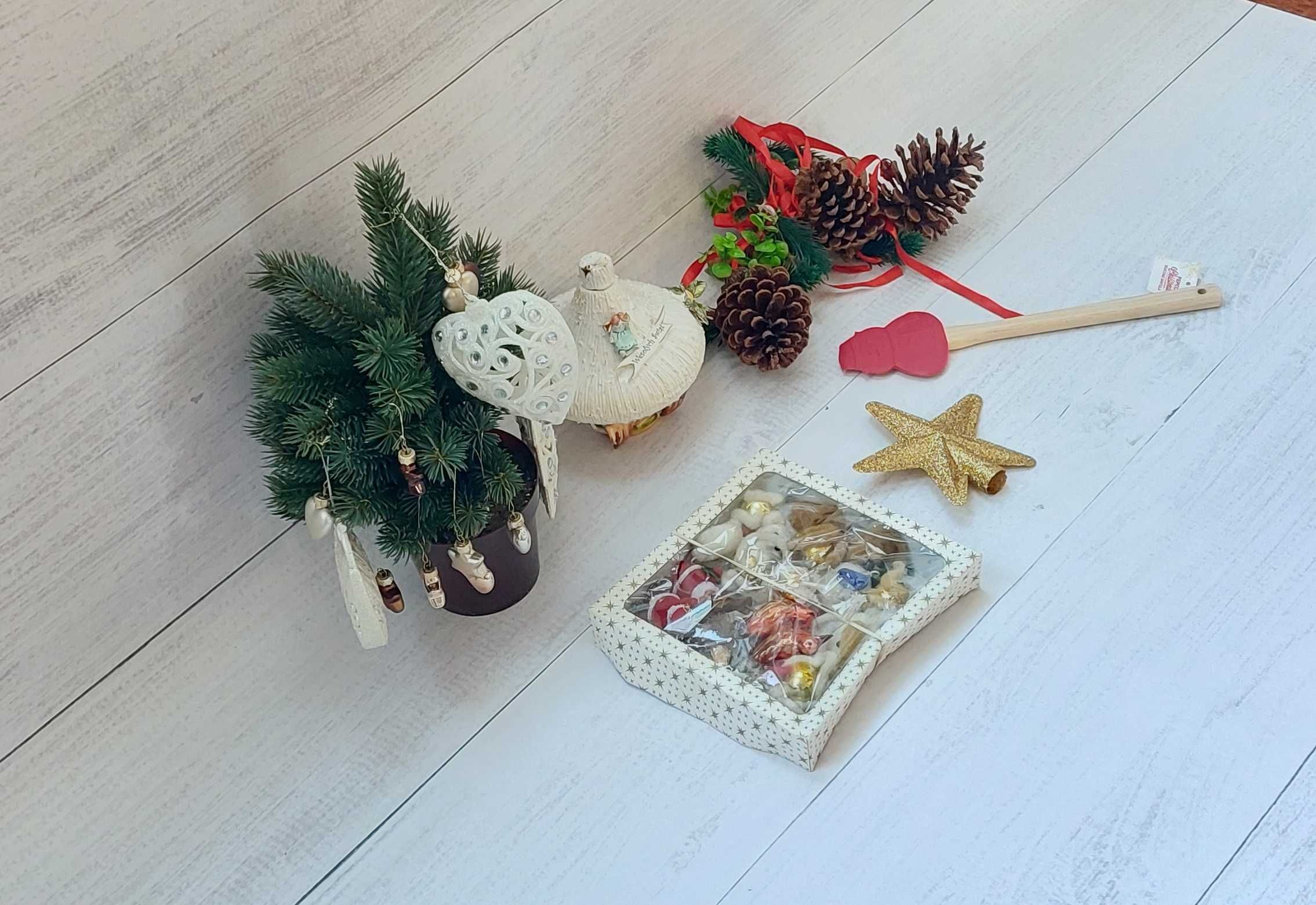Bombki CHOINKOWE Ozdoby świąteczne Lampki ZESTAW Boże Narodzenie