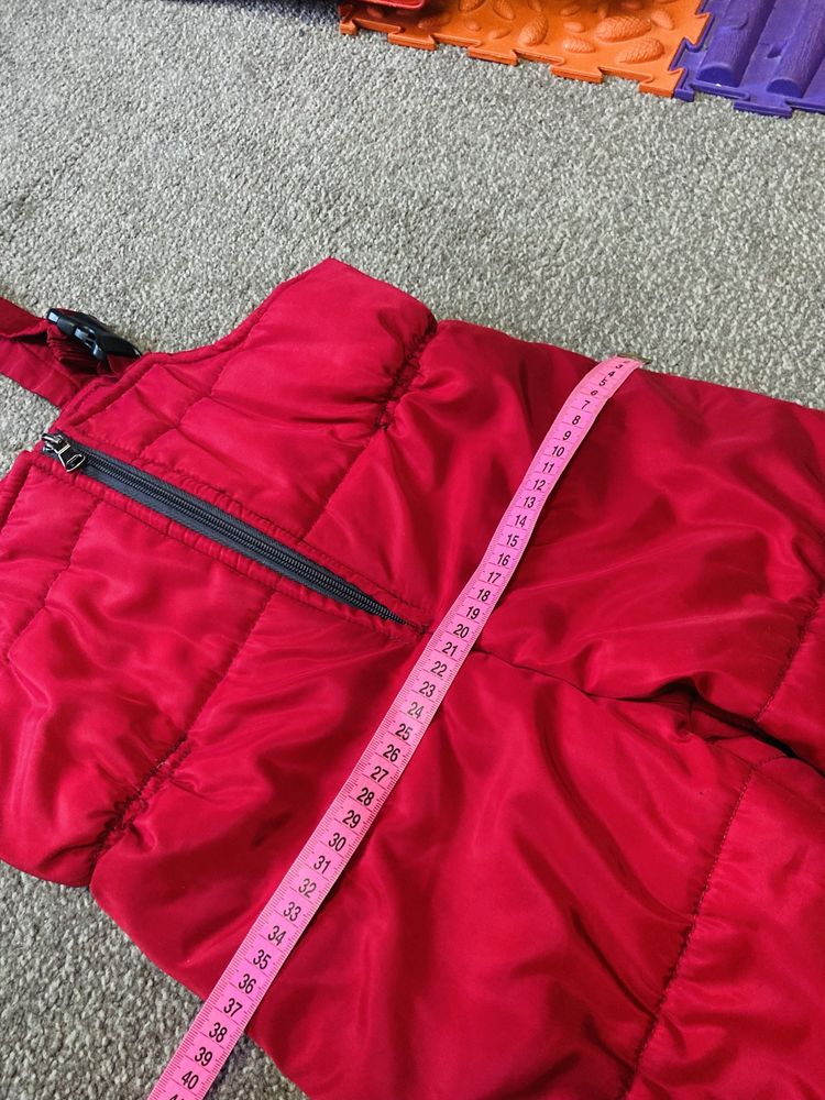 Зимняя курточка комбинезон красный с мехом на мальчика 3 4 года