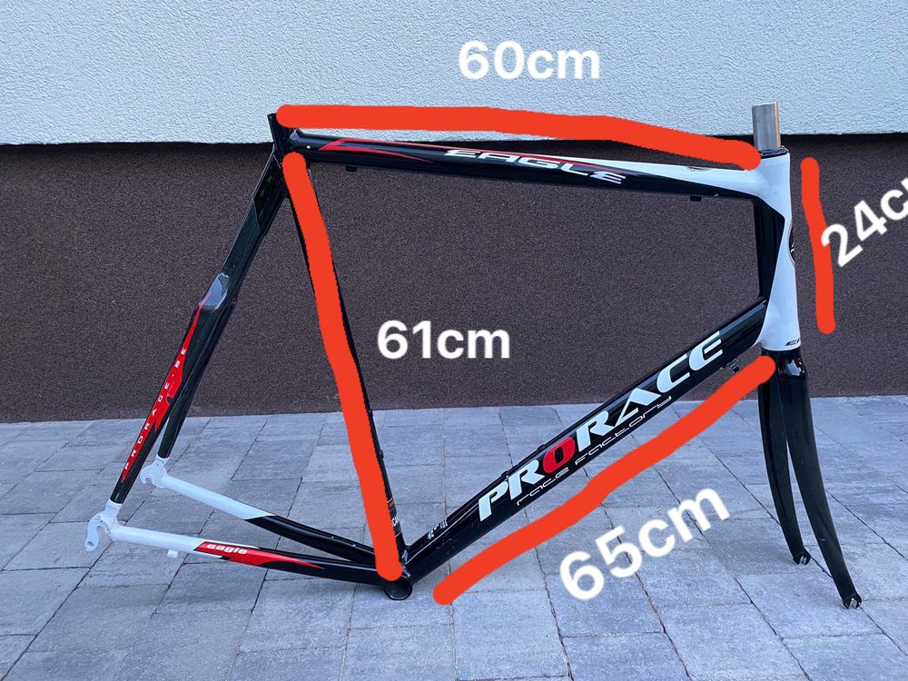 Scandium Karbon Rama Szosowa PRORACE Eagle 61cm, shimano campagnolo