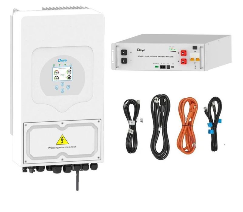 В наявності! Deye 6 кВт інвертор + акумулятор SE-G5.1 Pro-B LiFePO4