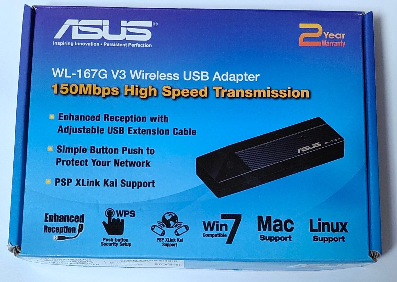 Мережева карта Wireless ASUS WL-167G (v3, 802.11g, 150Mbps