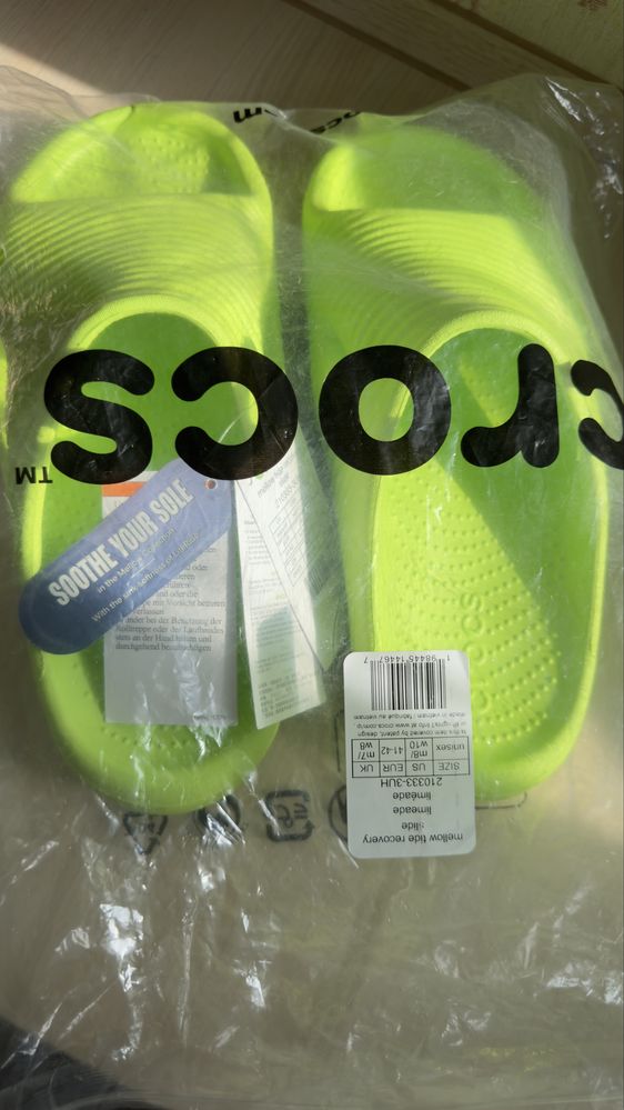 Крокси шльопанці Crocs Mellow Tide Recovery Slide Оригінал