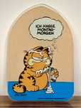 Retro Garfield 1978 Nie lubię poniedziałku obraz na szkle Jim Davies !