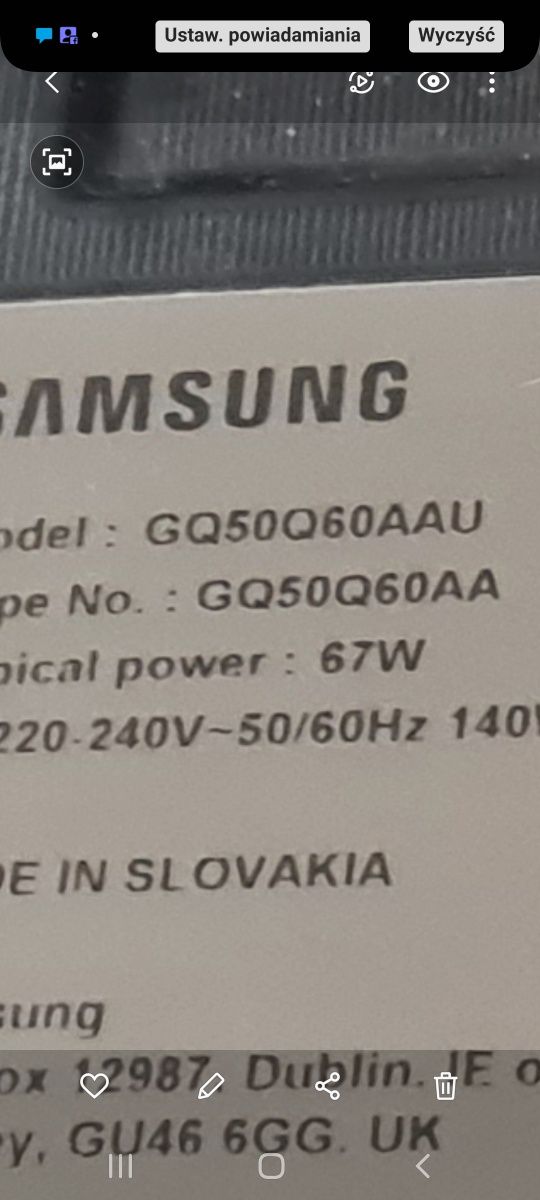 Tv samsung 50 cali QLED GQ50Q60AAU