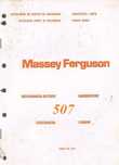 Katalog części kombajn  Massey Ferguson MF 507