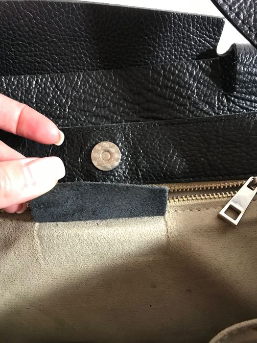 Сумка, чорна, шкіряна