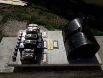 Quadro elétrico antigo/vintage EC 25A em pedra mármore